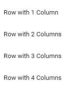 Chart rows 1 - 4