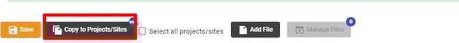 Copy to projects and sites