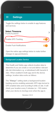Enable GPS tracking