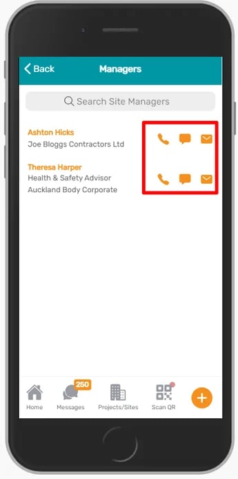 Manager mobile app