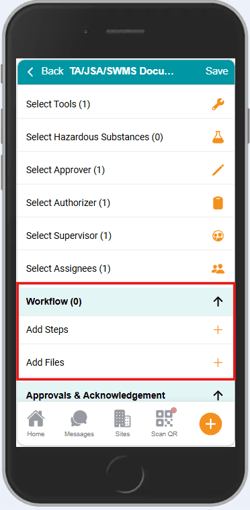 Mobile App - SWMS workflow steps-1