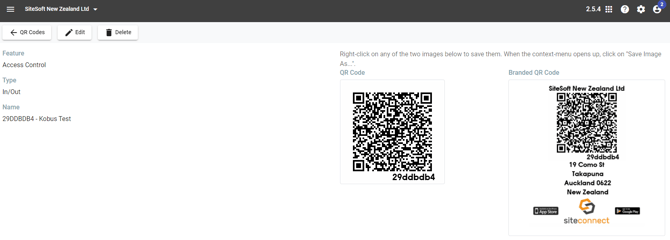 QR Code view