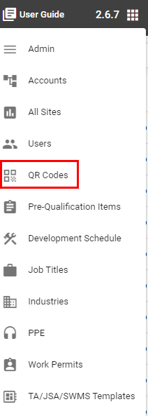 QR codes option