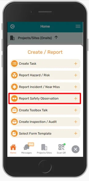 Report safety obs