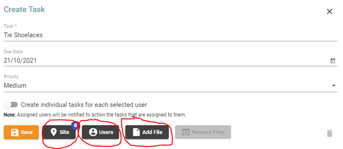 Site users and add file