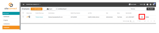 Web Portal Employee forms
